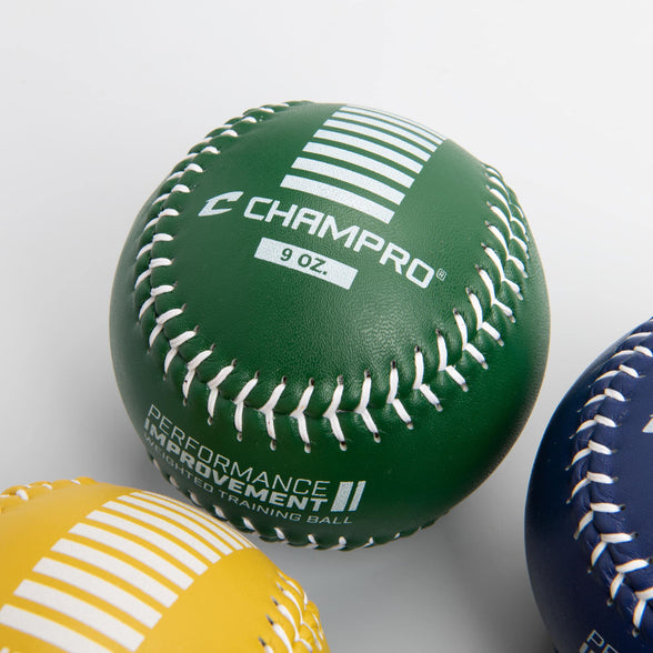 Champro Training Softballs, Set of 4 (Green/Yellow/Black/Blue, 12-Inch)