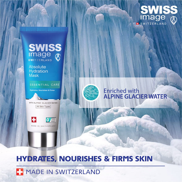 Swiss Image Essential Care Absolute Hydration Mask 75 ml | Hydrates, Nourishes & Firms Skin | Instant, Intense Hydration & Improves complexion | Enriched with Alpine Glacier Water For All Skin Types
