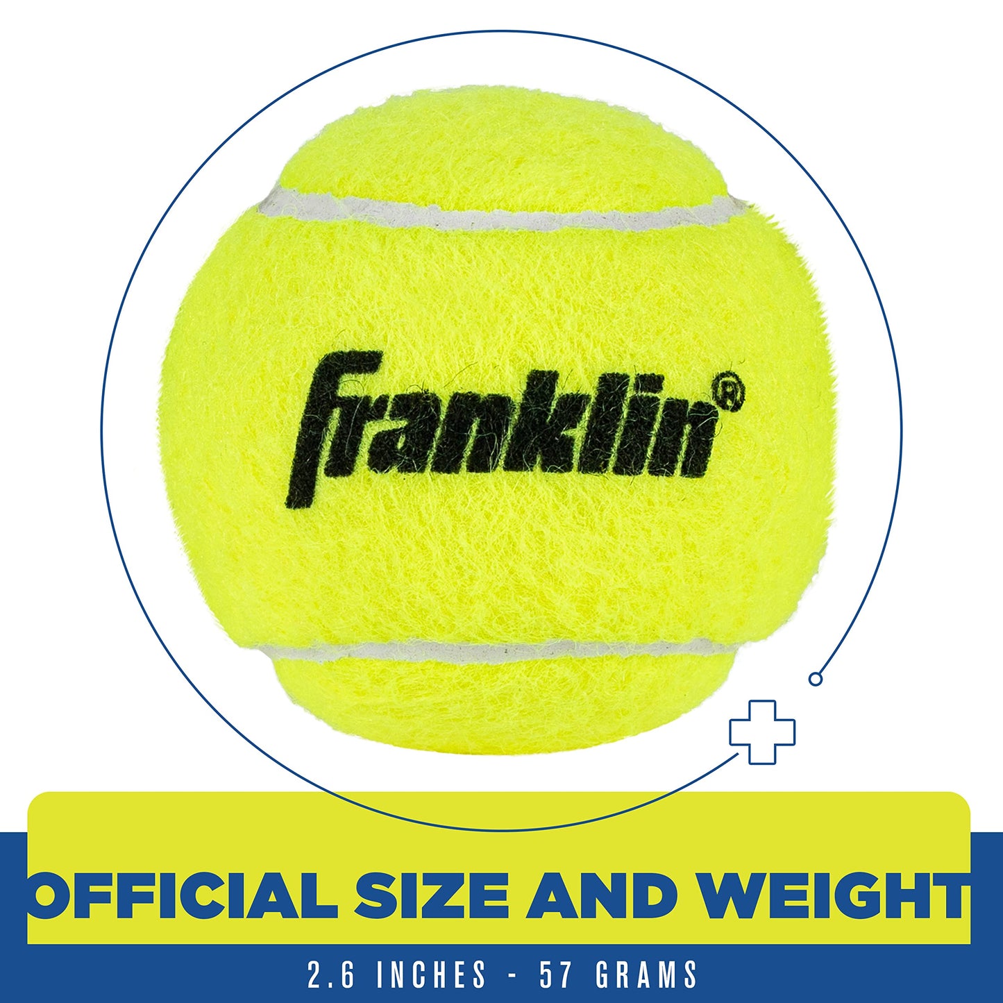 Franklin Sports Padel Paddle Tennis Balls - PRO+ Padel Balls - 3 Pack Can of Paddle Tennis Balls - Official Padel Balls - Durable Premium Performance
