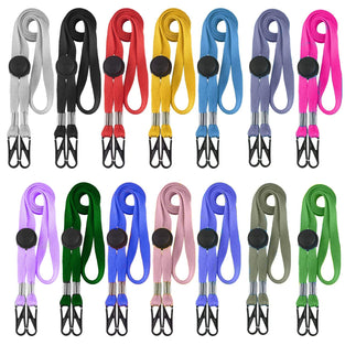 Amzuia 14 Pack Unisex Face Mask Lanyards, Pressure Relief Ear Loop Accessory Holder, Mask Holder with Adjustable Length Chain Strap Glasses Hanger Cords String Necklace