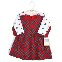 Hudson Baby baby-girls Cotton Dress, 2 Pack Casual Dress(3-6M)