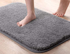 Ablieve Super Absorbent Non Slip Doormat Bathroom Rugs Mat, 40X60CM, Traps Mud and Moisture, Machine Washable Thick And Soft Bath Mat for Kitchen, Indoor and Outdoor, Grey