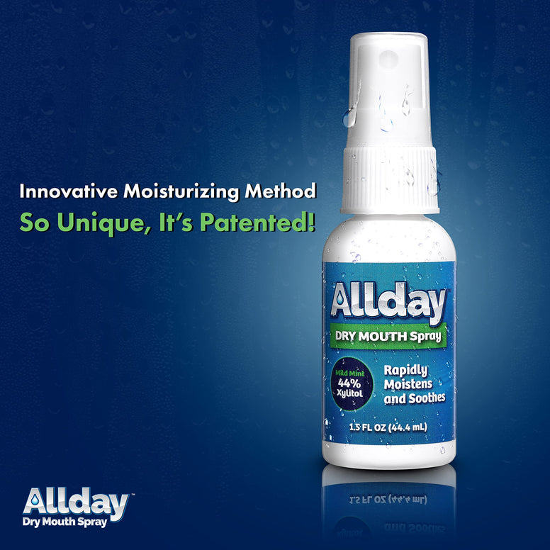 Allday Dry Mouth Spray - Maximum Strength Xylitol, Fast Acting, Non-Acidic (Pack of 2)