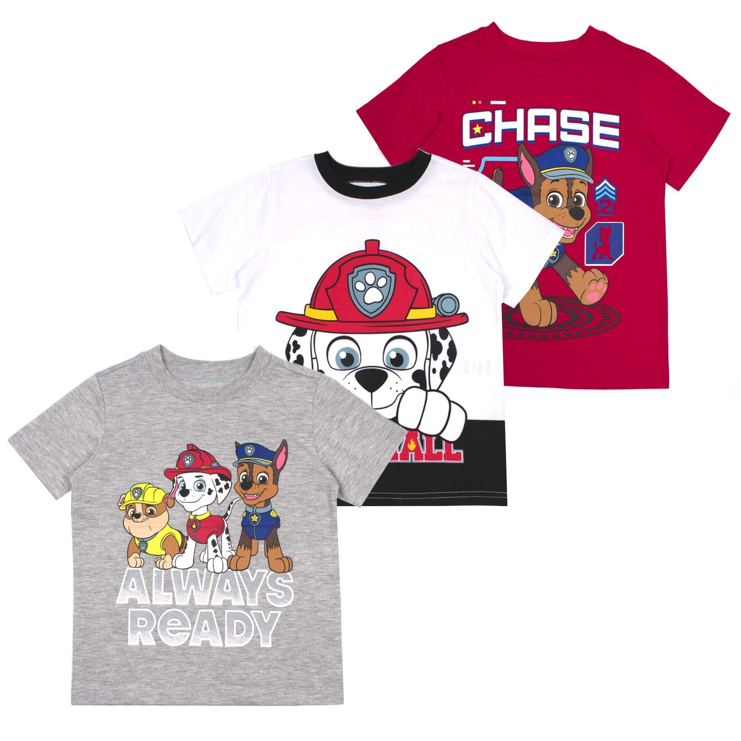 Nickelodeon Boys and Toddlers 3-Pack T-Shirts: Paw Patrol and Blaze 2Y