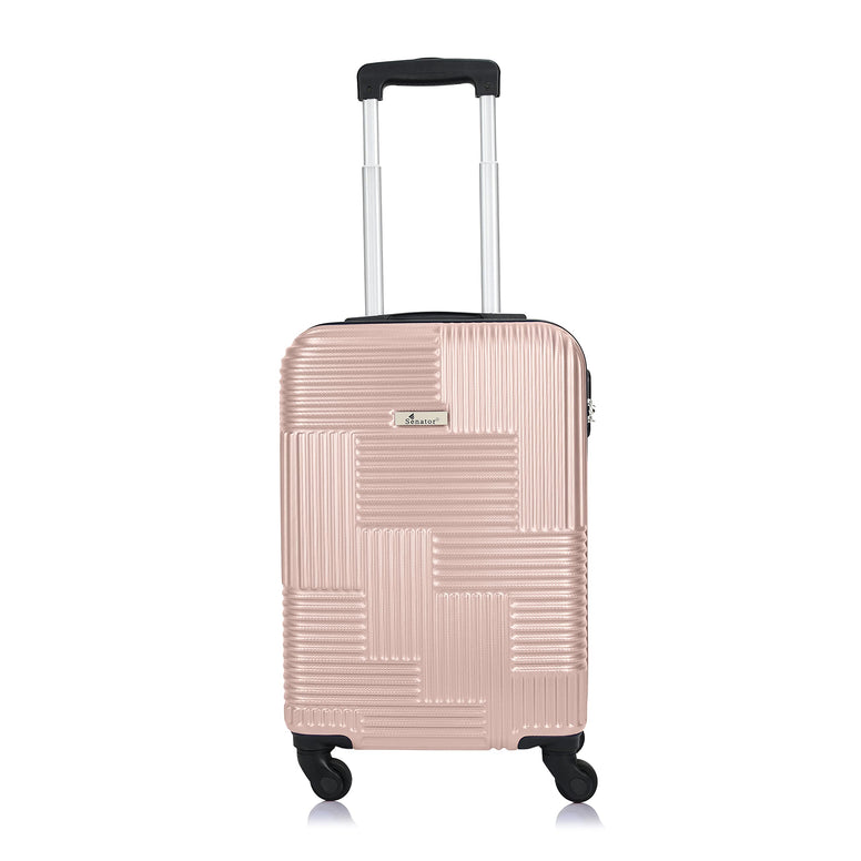 Senator Hard Case Carry on Luggage 20 Inches Small Suitcase with Wheels for Unisex – KH110 | ABS Lightweight Carryon Luggage with Spinner Wheels 4 (Carry-On 20-Inch, Rose Gold)
