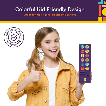 Special Supplies AAC Communication Device for Speech Therapy, Talker Buddy Communication Device for Non Verbal Kids & Adults, Autism Talking Aids for Home or School, Communication Device W/Travel Bag