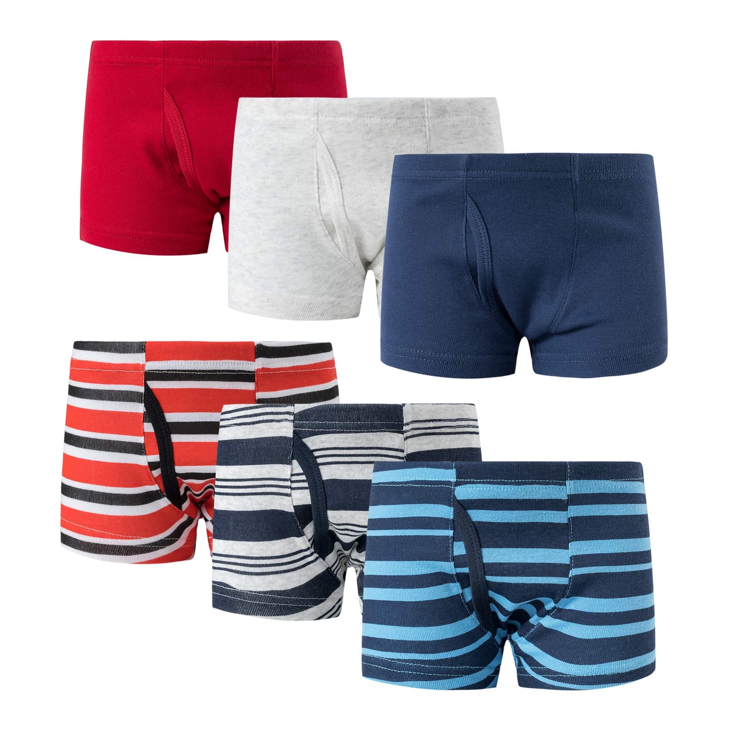 Family Feeling 6 Packs Little Boys' Cotton Boxer Brief Underwear Size 4T