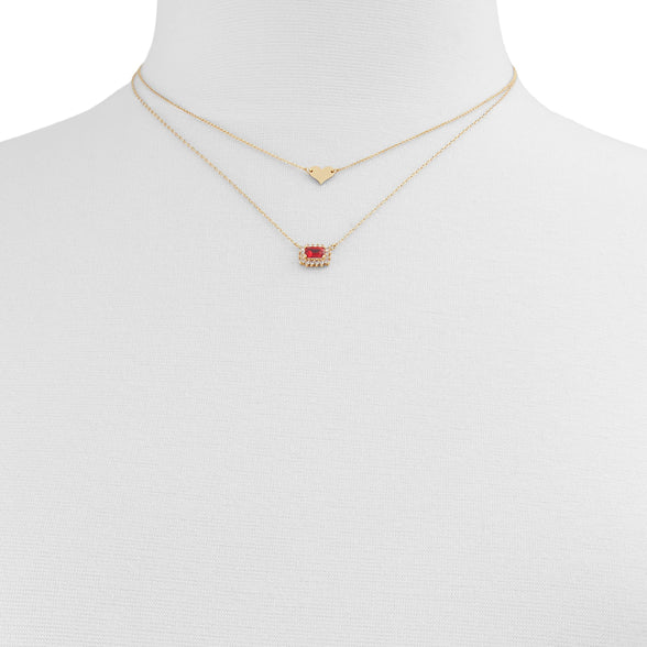 ALDO women necklace 23valaever, red, 23valaever-600, valaever, standard