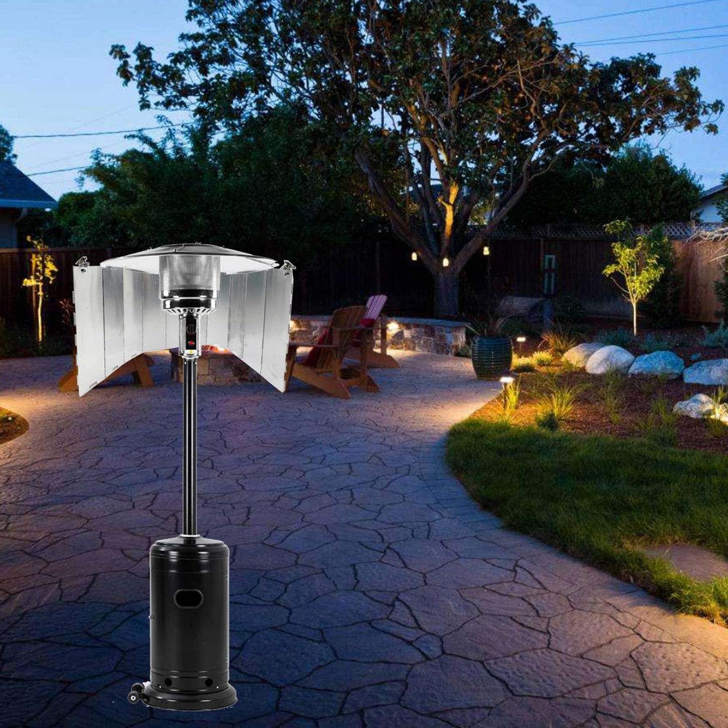 KYZETJD Outdoor Heater Focusing Reflector for Round Natural Gas Propane Patio Heaters