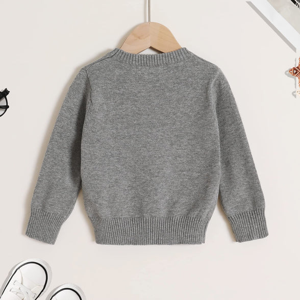 YOUNGER STAR Toddler Baby Girls Boys Knit Sweater Pullover Long Sleeve Sweatshirt Fall Winter Clothes 6-12 M
