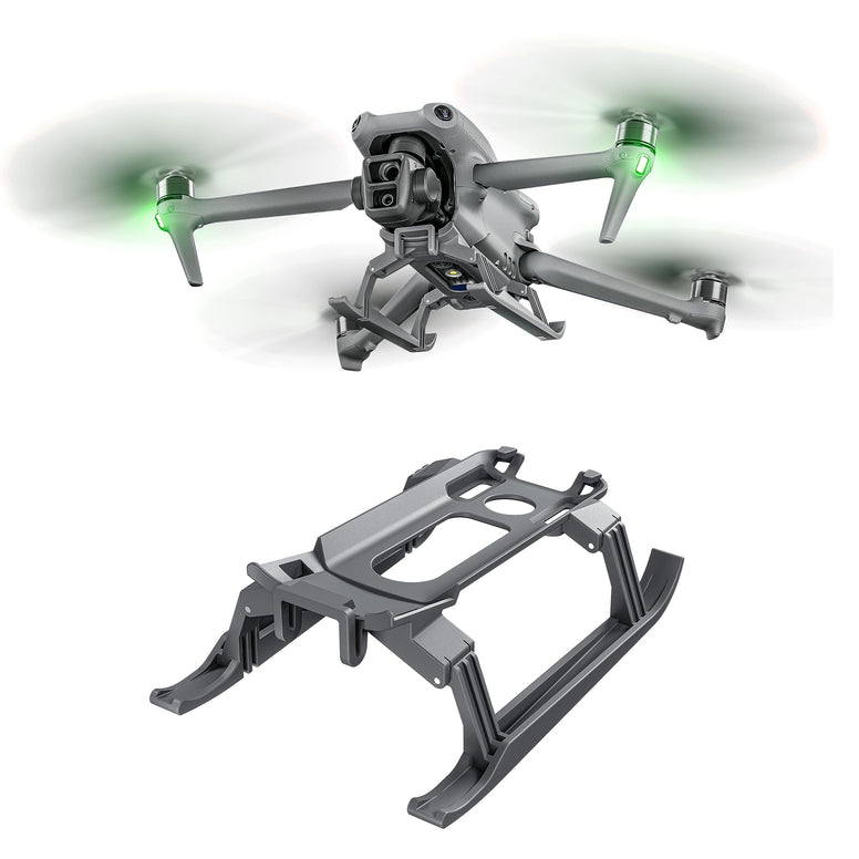 معدات الهبوط ل DJI Air 3 ، مجموعة تمديد ارتفاع الساق الممتد قابلة للطي ل DJI Air 3 Fly المزيد من ملحقات الطائرات بدون طيار (رمادي)