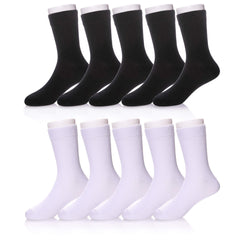 FANZERO BACK TO SCHOOL SOCKS- 10 Pairs Toddler Kids Girls Boys Soft Comfort Warm Cotton Socks For 3-12 Years Old