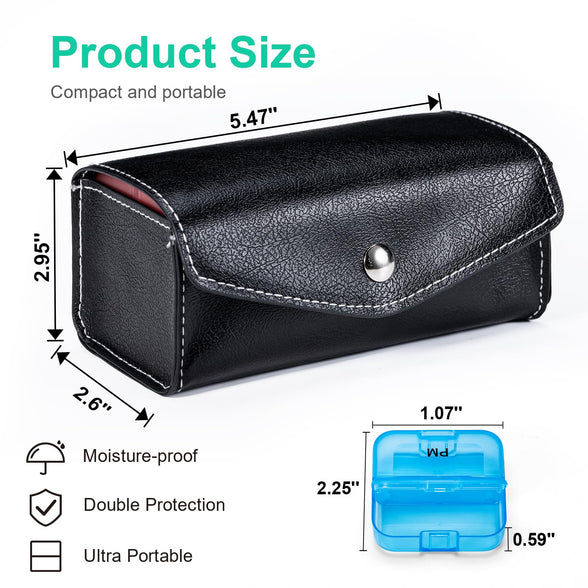 Zoksi Weekly Pill Organizer 2 Times a Day, PU Leather Bag 7 Day Am Pm Pill Box, Daily Pill Box Organizer 7 Day, Portable Medicine Organizer for Travel, Weekly Pill Case to Store All Meds