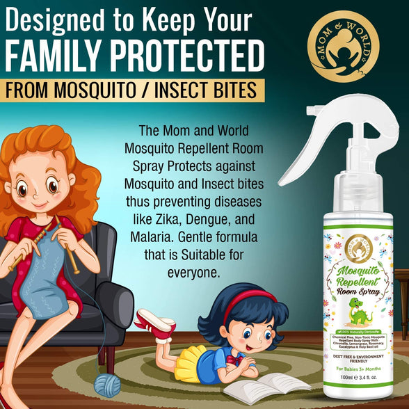 Mom & World Baby Mosquito Repellent Room Spray 100ml