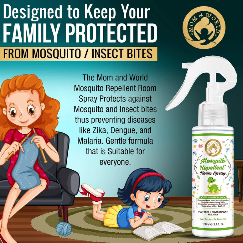 Mom & World Baby Mosquito Repellent Room Spray 100ml