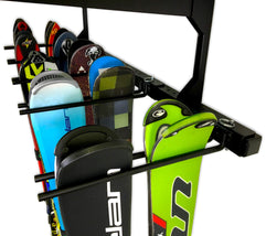 StoreYourBoard Omni Ski Wall Rack and Storage Shelf, Holds 10 Pairs, Ski Wall Mount, Home and Garage Storage Hanger