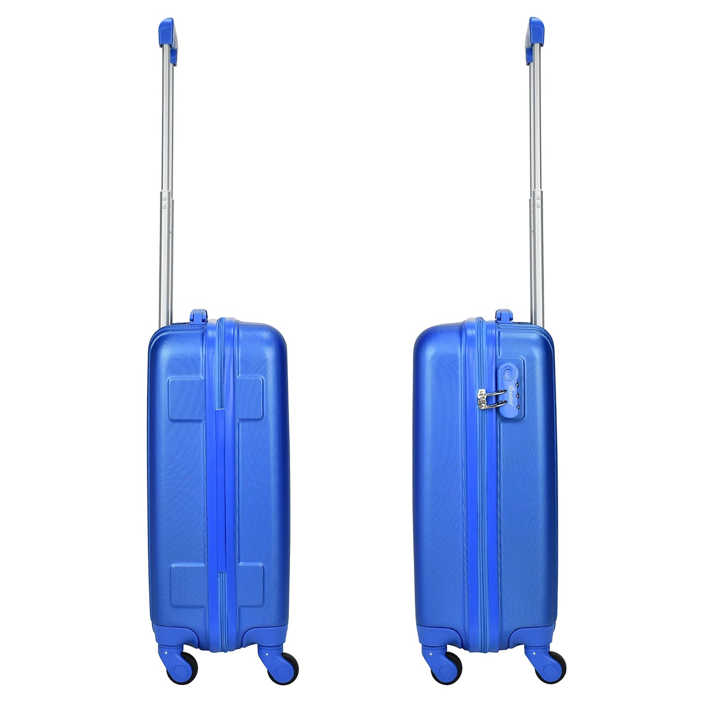 Senator Lightweight Durable ABS Suitcase Hard Shell Travel Luggage Trolley with 4 Quite Spinner Wheels and Combination Lock KH1085 (Carry-On 20-Inch, Pearl Blue)