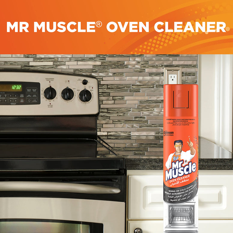 Mr. Muscle Oven Cleaner Foam Spray, Works On Cold Ovens Without Scrubbing Or Scraping, 300ml