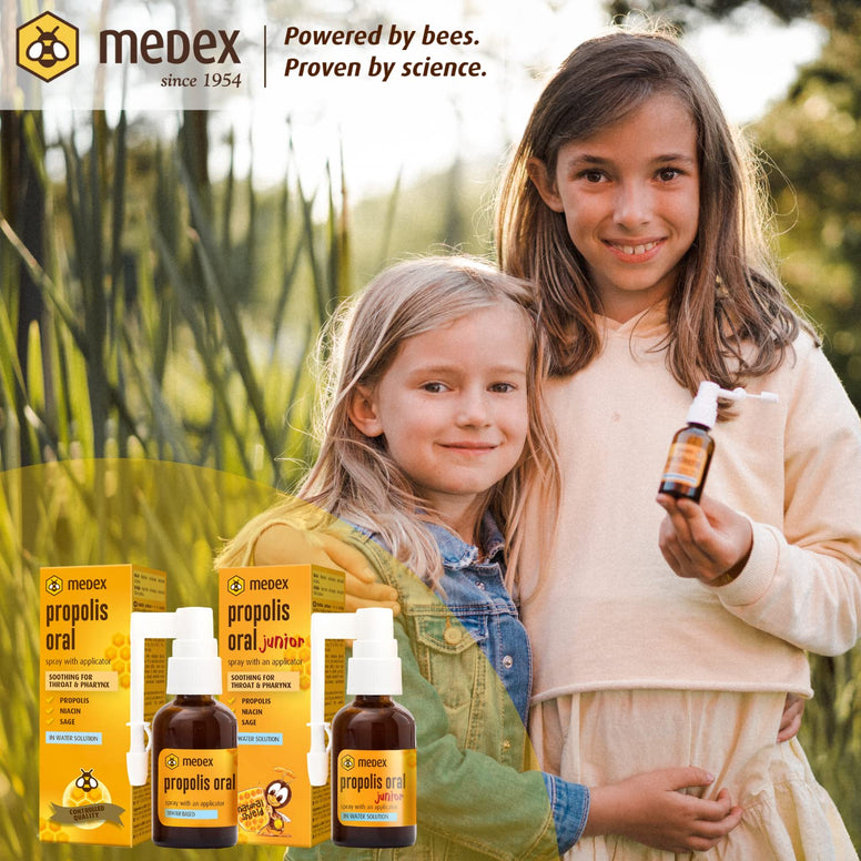 Medex Propolis Oral Junior Water-Based Spray with Applicator, 30ml