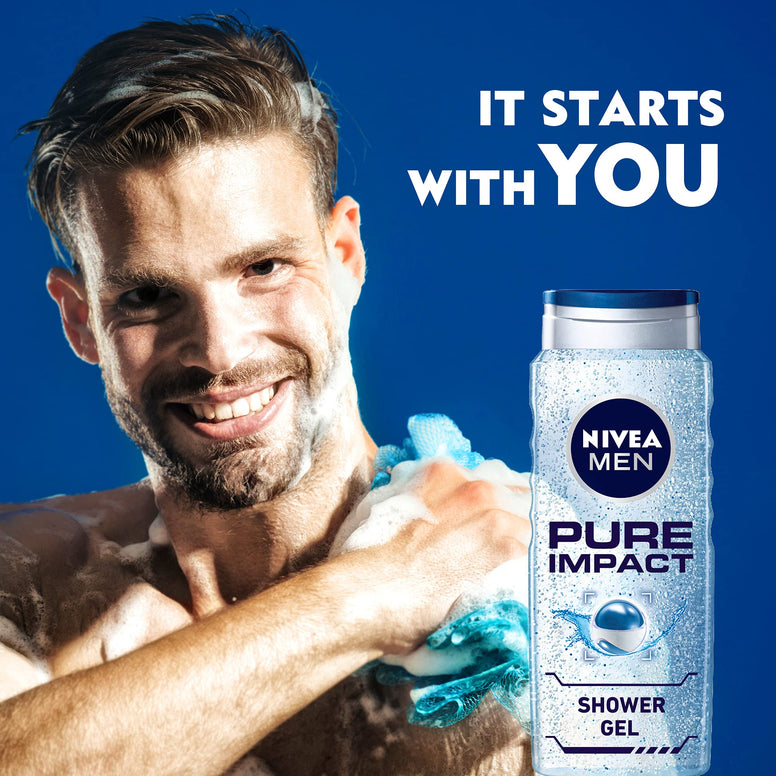 NIVEA MEN Pure Impact Shower Gel 500ml