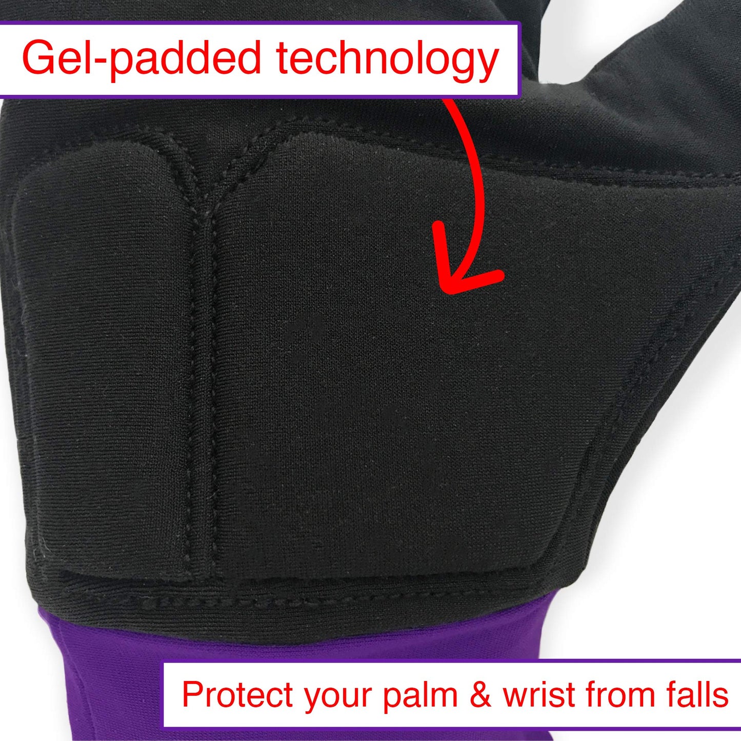 ColorFlow Skating Water-Resistant Ice Skating Gloves with Protective Padding, Touchscreen Fingertips, Fleece Lining