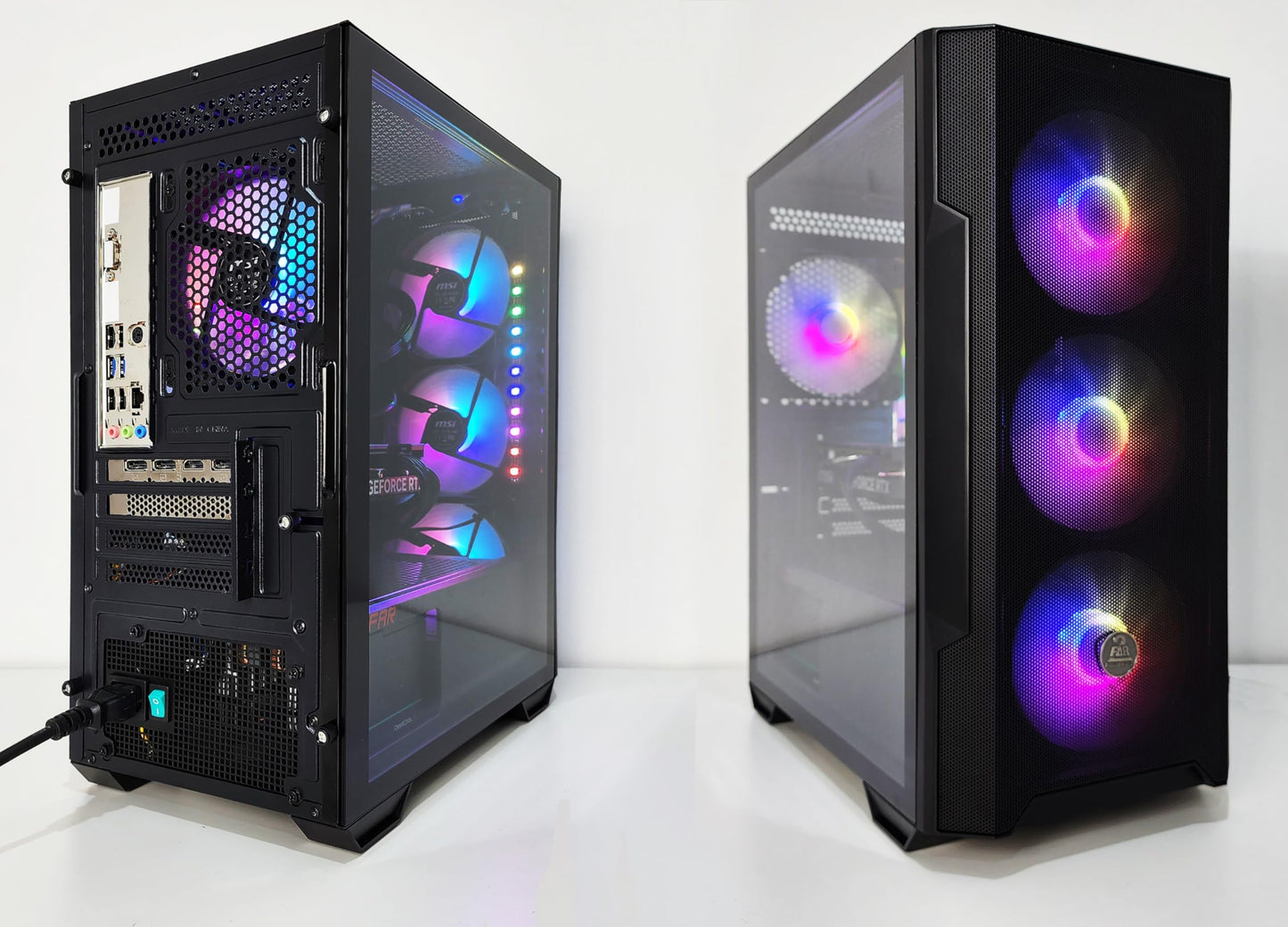 2FR RGB Gaming PC - Intel i5-12400F, 16GB DDR4, Nvidia RTX 3050, 1TB NVME M.2 SSD, RGB CPU Case, Windows 10 pro, 1 Year Warranty (T-266 V2) (i5-12400F/RTX3050)