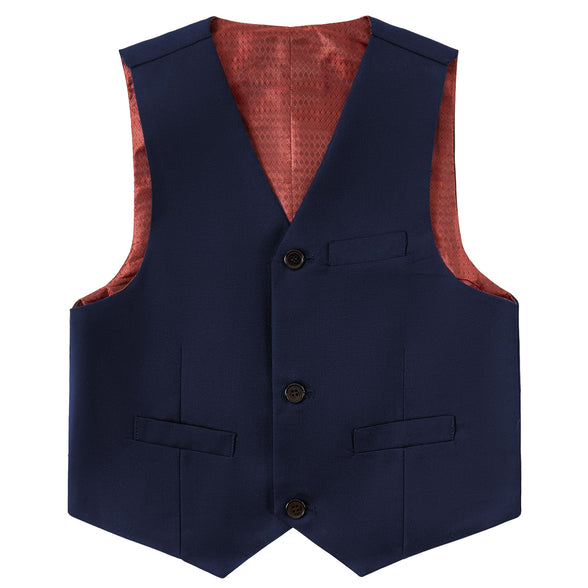 Lycody Kids Vest for Boys 3 Button Formal Suit Vest (2 Years)