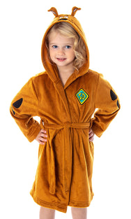 Scooby Doo Toddler Hooded Costume Robe Soft Plush w/ Ears 2-3y