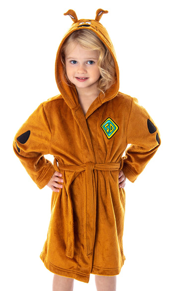 Scooby Doo Toddler Hooded Costume Robe Soft Plush w/ Ears 2-3y