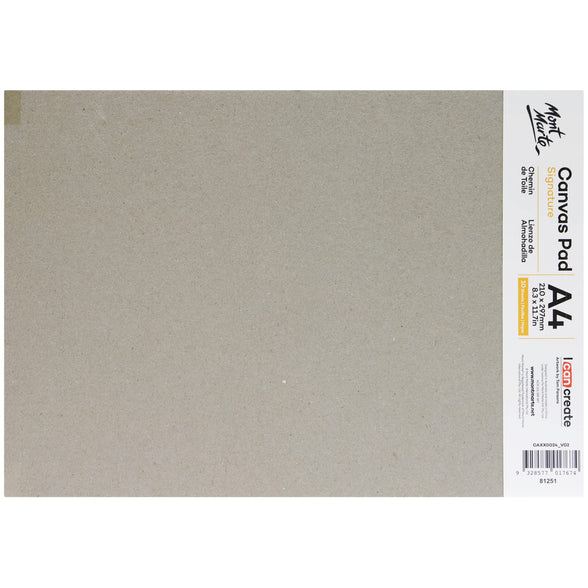 Mont Marte Canvas Pad - 280 GSM, 10 Sheets, A4 (White)