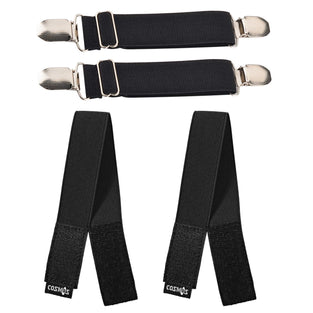 CM Elastic Boots Strap Pants Clip Leg Bands Ankle Leg Riding Puttee Bind Adjustable Stirrups for Pants Boots, 2 Sets Clip Straps and Ankle Bands