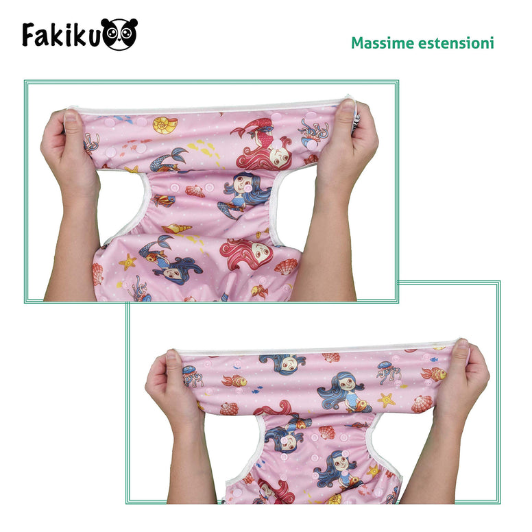 Fakiku Swim Baby Diapers Reusable - Washable Nappies Newborn for Girls 0-3 Years Old - Adjustable Swimsuit Pool Kids Set Sea Ideal Swimming for Swim Lessons Swimwear Suit Pack of 2