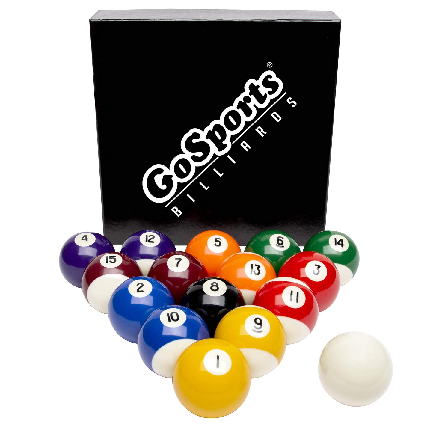 GoSports Regulation Billiards Balls - Complete Set of 16 Professional Balls, Multi, One Size