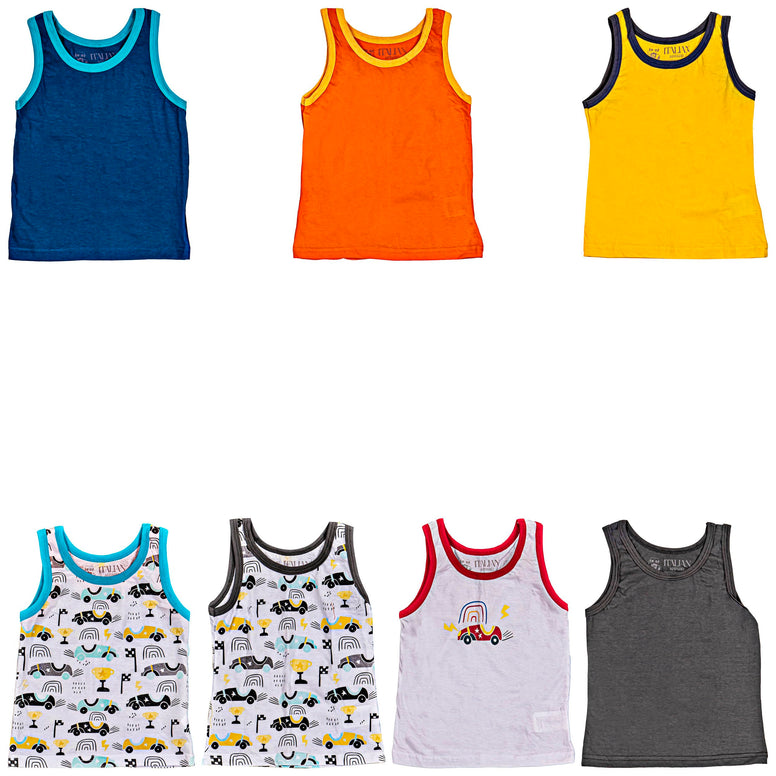 ITALIAN APPAREL - Toddler & Boys and Girls Shirts Tank TOP - 100% Cotton Imported Kids Uniforms Clothes Tshirts Underwear