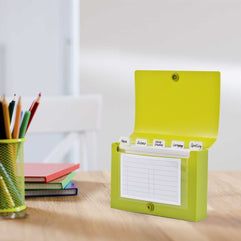 DocIt Index Card Holder 3" x 5" for Storing Recipe Cards, School Index Cards & More (4-Pack)