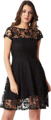 Miss Olive Women's Lace Skater Mini Dress