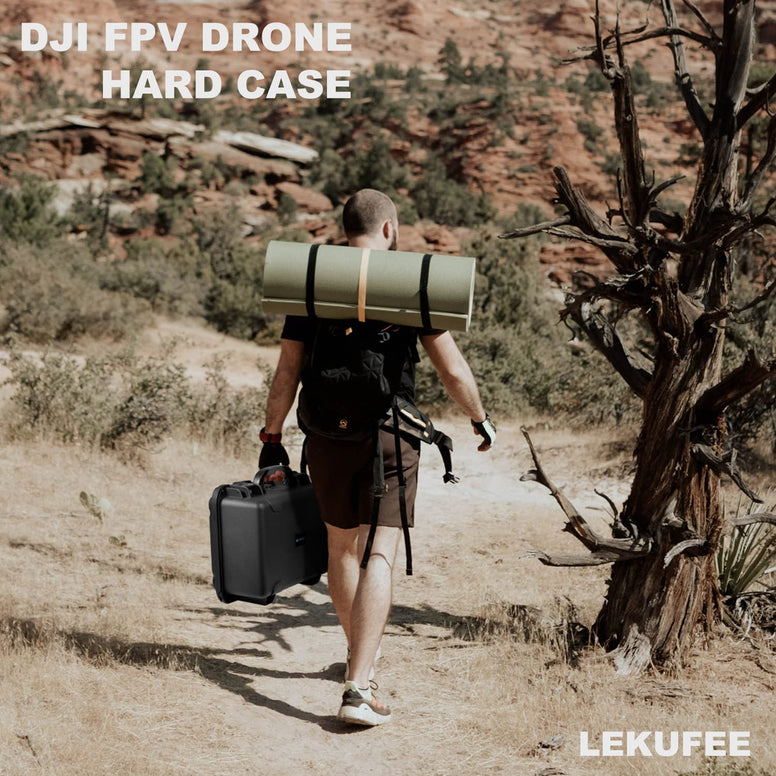 Lekufee Waterproof Hard Case Compatible with DJI FPV Combo and More DJI FPV Drone Accessories(Not for DJI AVATA)(Case Only)