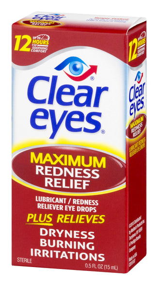 Clear Eyes | Maximum Redness Relief Eye Drops | 0.5 FL OZ | Pack of 3