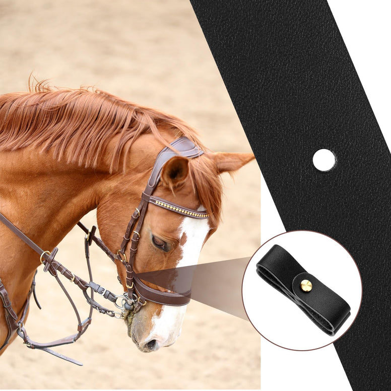 Chunful 6 Pcs Leather Halter Replacement Leather Breakaway Strap for Horses