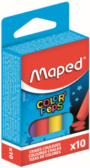 Maped Colour Peps M593501 Chalk Pack of 10 Round Assorted Colours