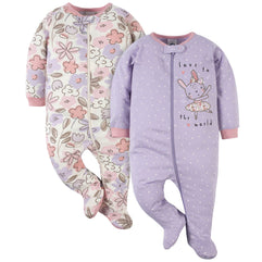 Gerber Baby Girls' 2-Pack Sleep 'N Play (3-6 Months)