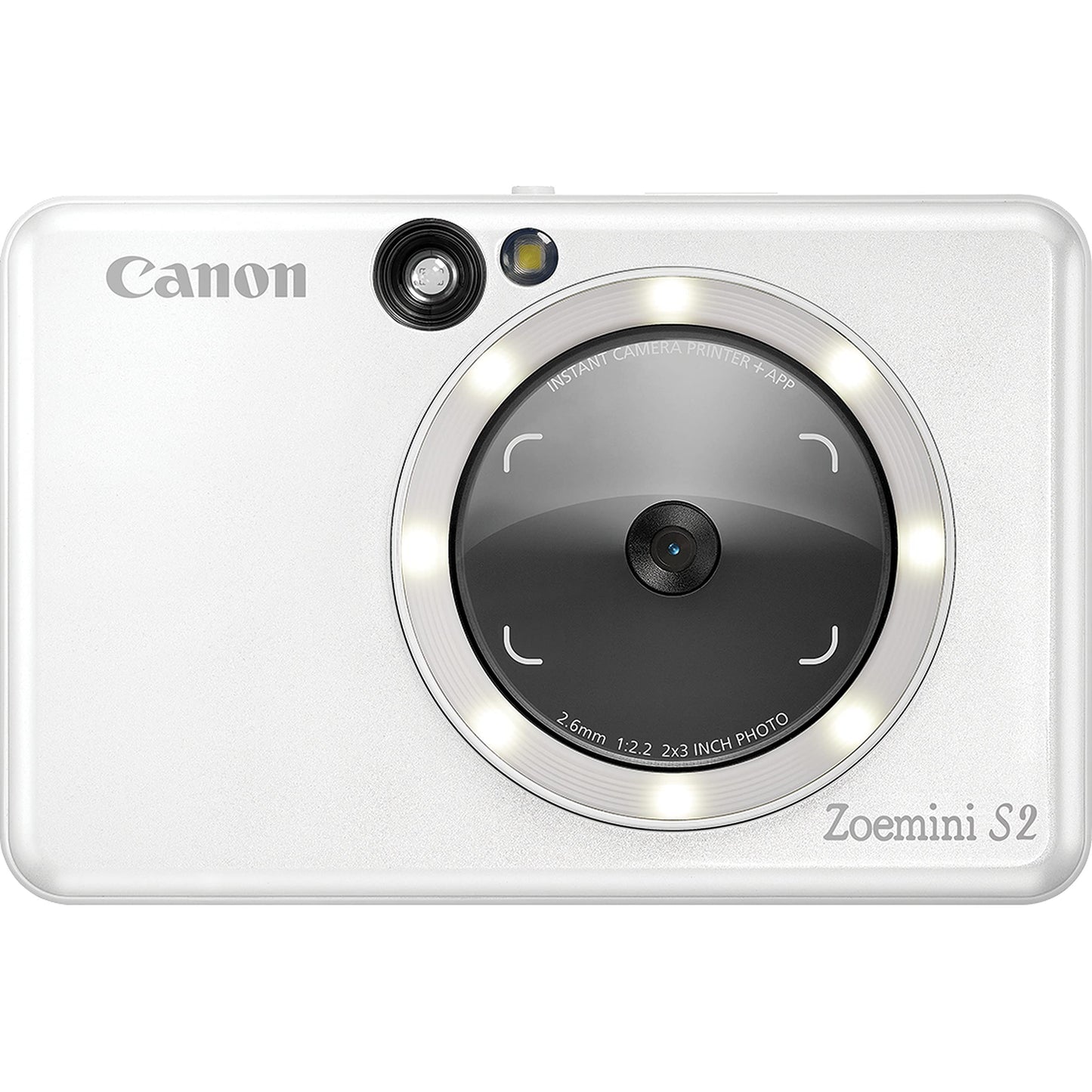 Canon Zoemini S2 Instant Camera Compact Photo Printer, Pearl White