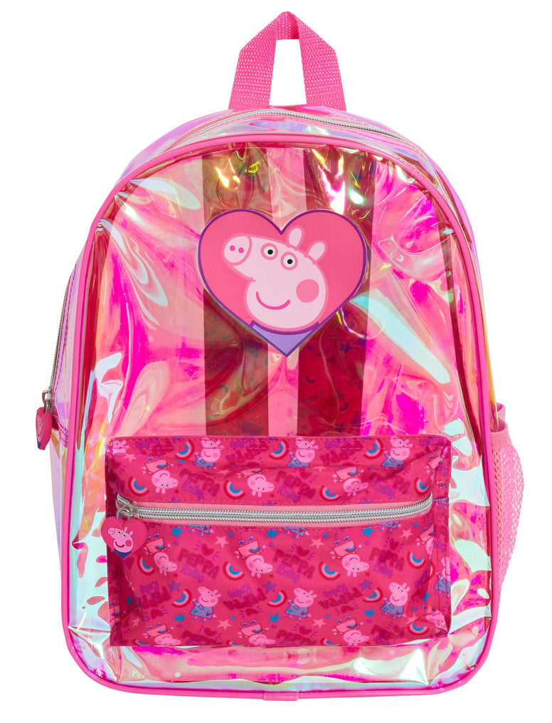 Peppa Pig Backpack Girls Swim Bag Clear Wipeable Nursery Rucksack Kids Transparent Swimming Beach Bag