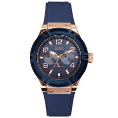 GUESS 39MM Silicone Sport Watch - Navy Blue