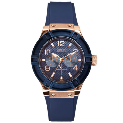 GUESS 39MM Silicone Sport Watch - Navy Blue