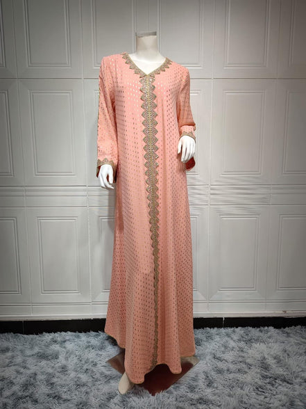 Arab Morocco Muslim Maxi Dress Abaya Women Ramadan Abayas Dubai Turkey Islam Kaftan Long for Women Tradition Causal Wear