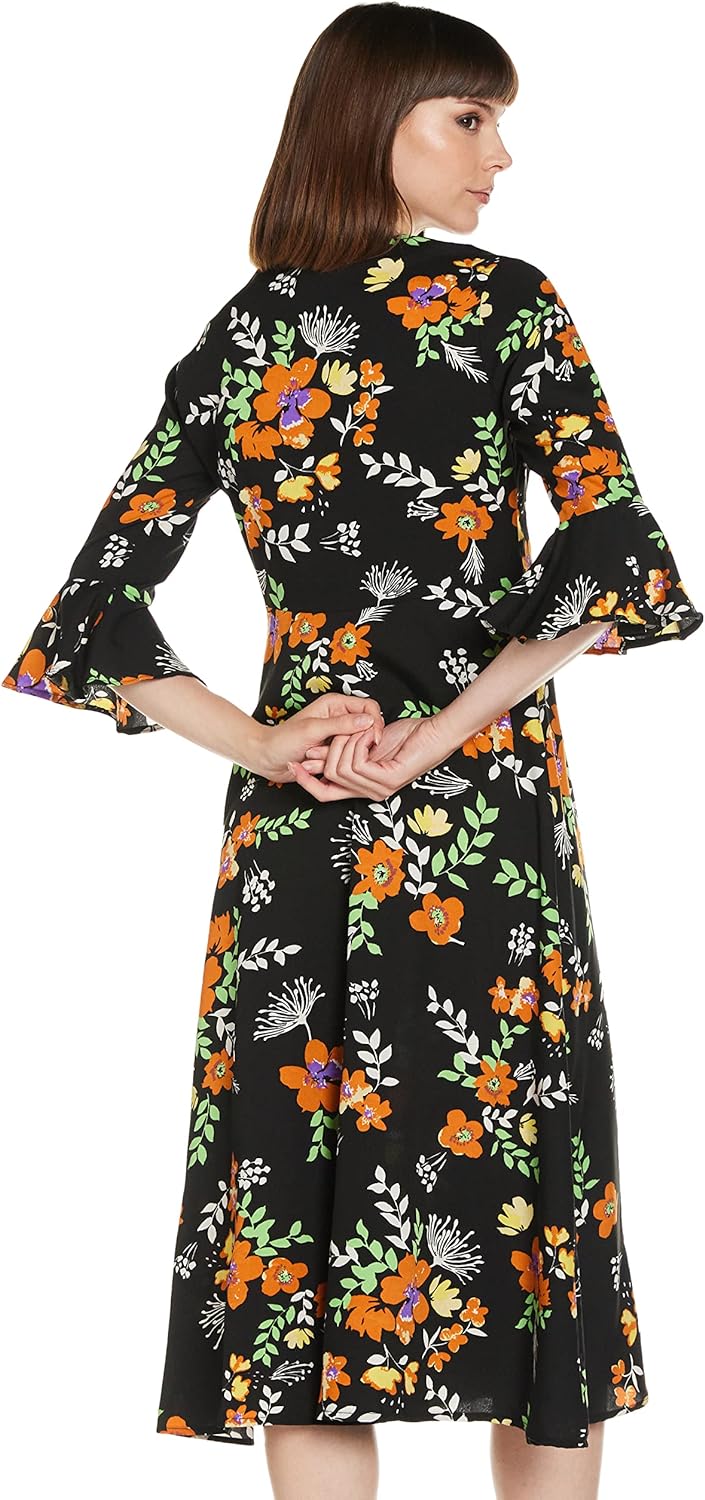 KRAVE Crepe Wrap Casual Dress