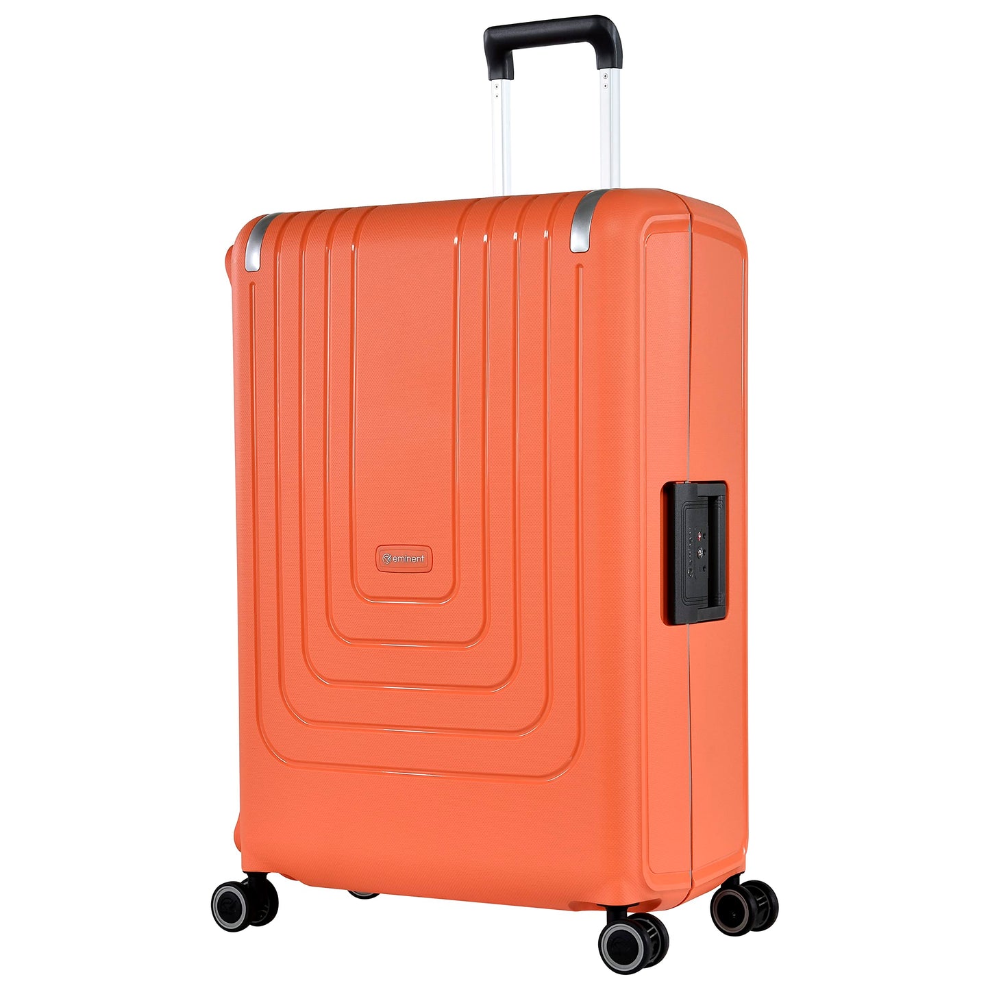 Eminent Checked Luggage 28 Inches – Polypropylene Hard Case Luggage Sets with 4 Double Spinner Wheels TSA Lock (Checked Luggage 28-Inch, Orange)