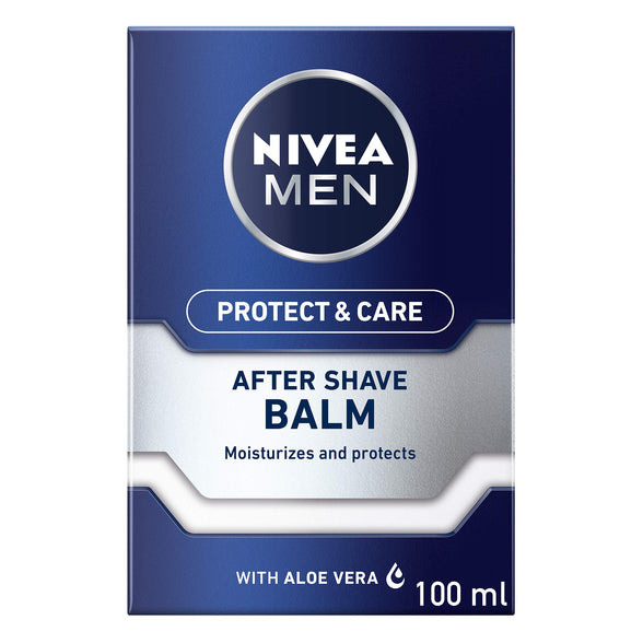 NIVEA MEN After Shave Balm, Protect & Care Aloe Vera & Provitamin B5, 100ml