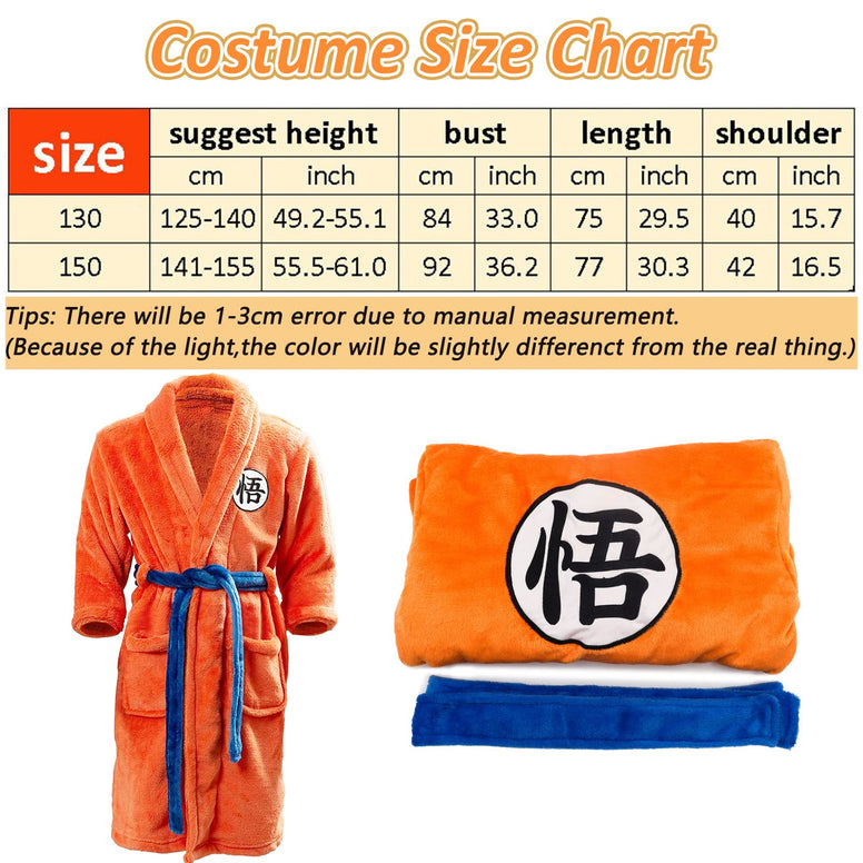 Heionia Anime Bathrobe Dragon Anime Pajamas Robes for Boys Bathrobes Costume for Kids Soft Plush Long Bath Robe Cosplay (S)